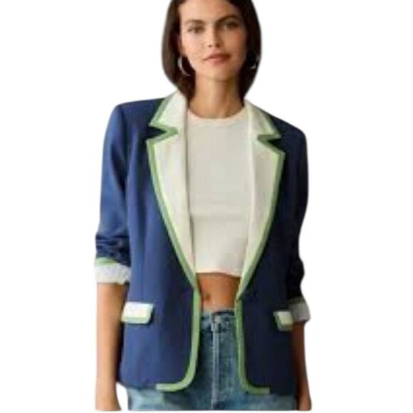 Anthropologie Maeve Colorblock Blazer
color Navy  Size XL - Picture 8 of 8